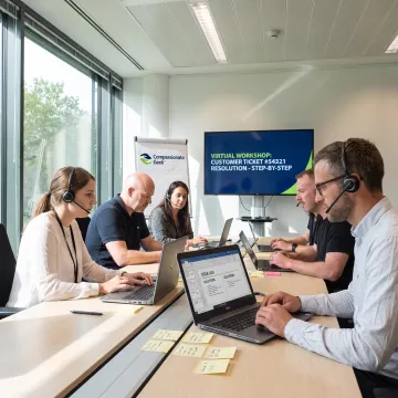 IT professionals participating in communication skills training