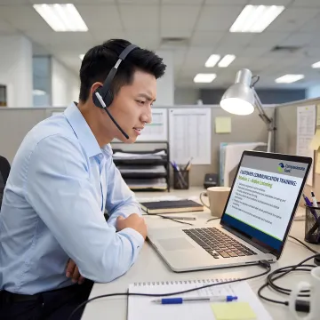 IT professional practicing customer-focused support communication