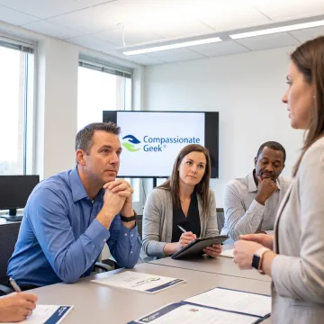 IT support team practicing customer communication