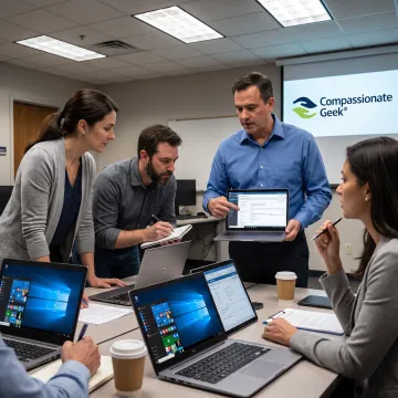 IT team practicing customer communication