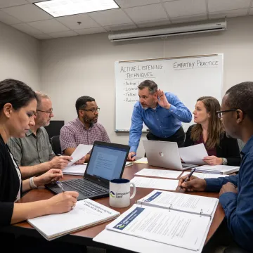 IT team practicing empathetic communication in a support setting