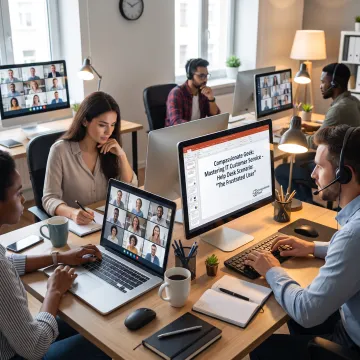 IT team practicing customer support communication