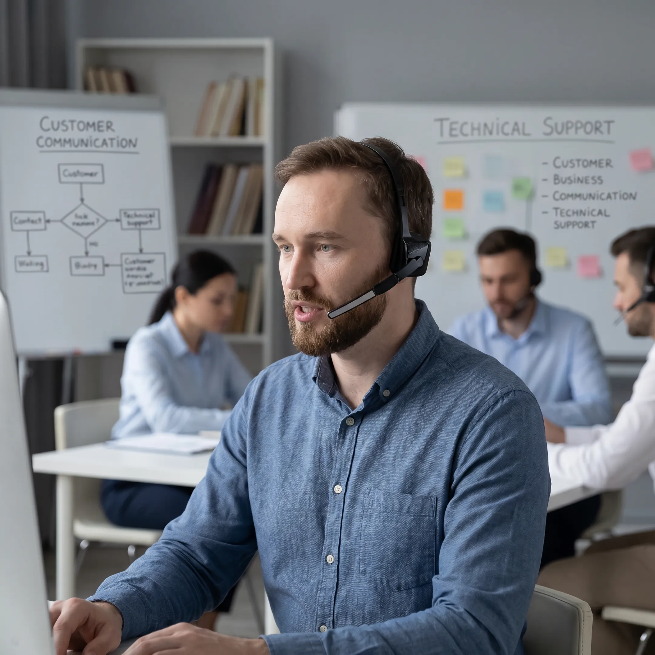 Government IT team members participating in customer service training