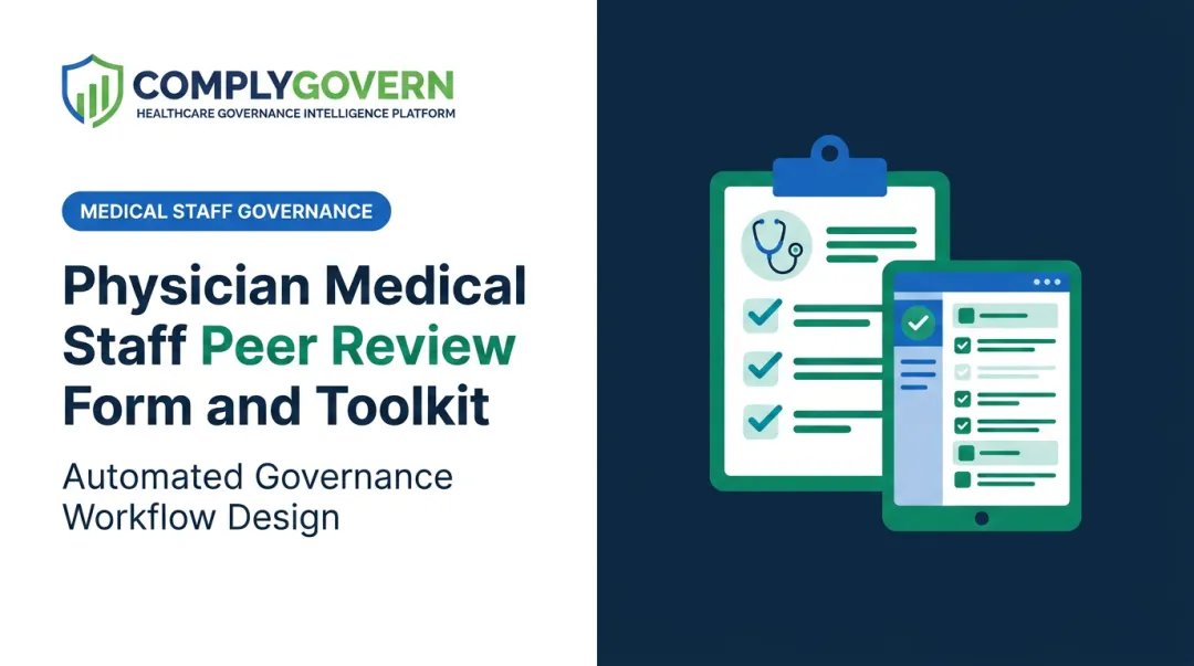 Physician Medical Staff Peer Review Form and Toolkit