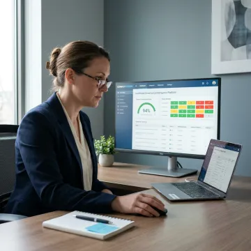 Healthcare compliance dashboard with risk and readiness data