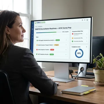 DMEPOS accreditation readiness dashboard