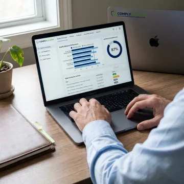 Home health compliance software dashboard