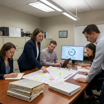 Healthcare team reviewing tracer readiness workflow