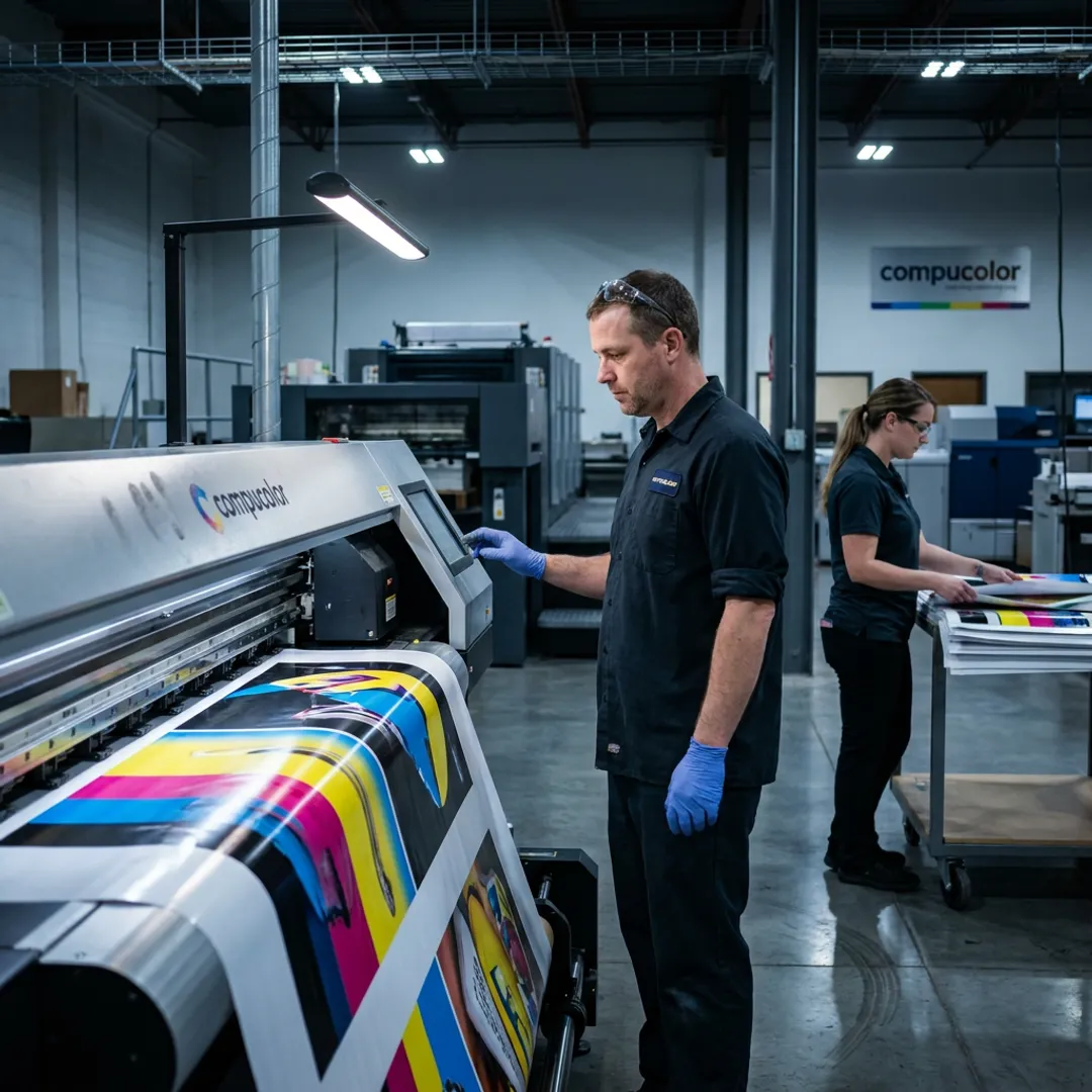 Custom banner printing production