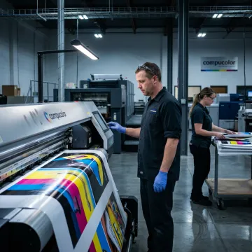 Custom banner printing production