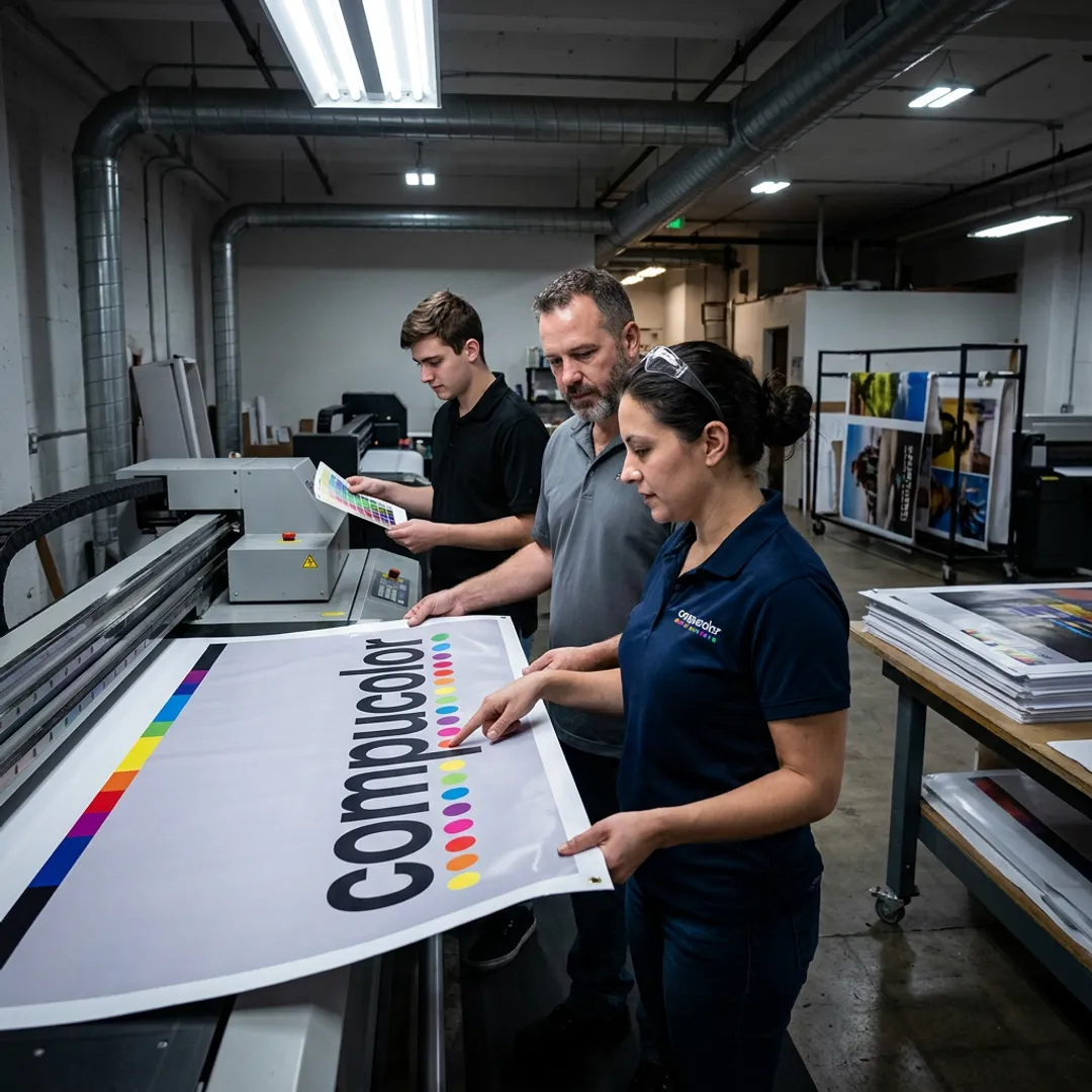 Banner printing production process