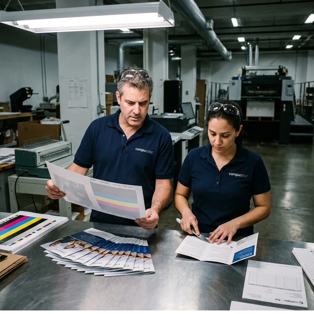 Brochure printing and folding process