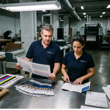 Brochure printing and folding process