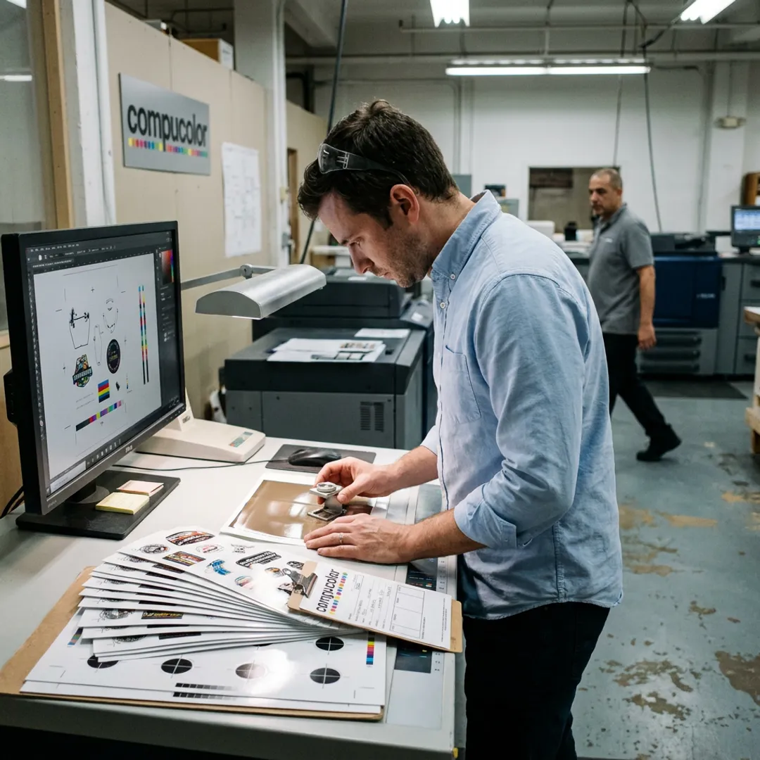 Sticker artwork proofing and print production setup