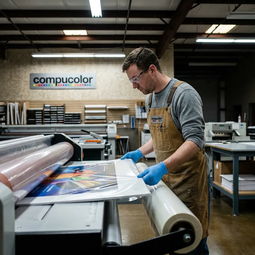 Mounted and laminated presentation graphics