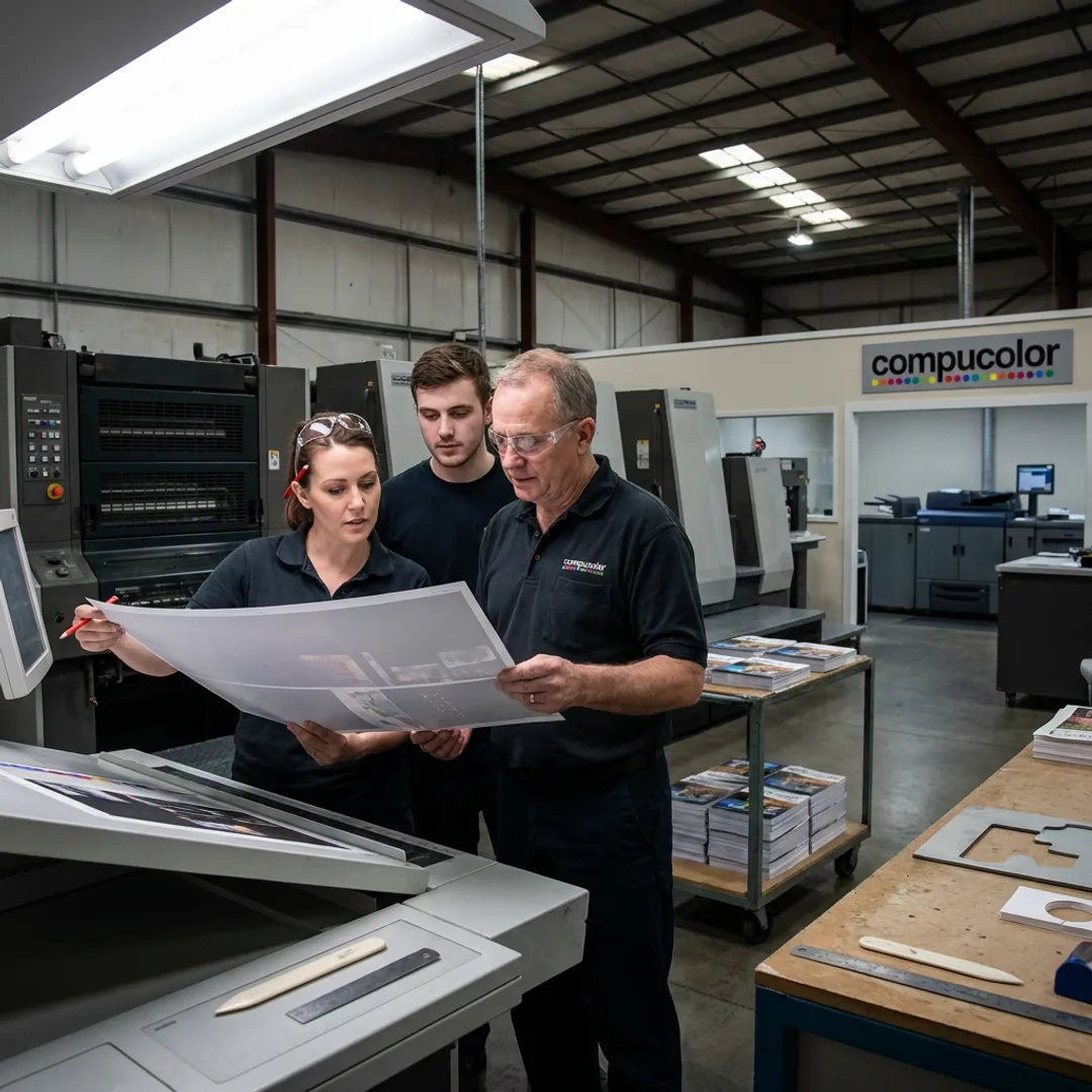 Commercial printing production process
