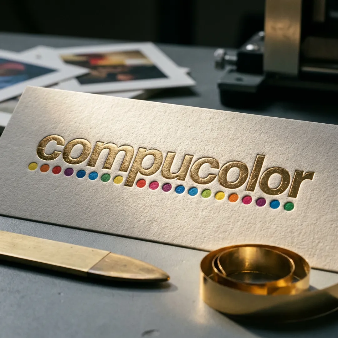 Gold foil stamped print sample