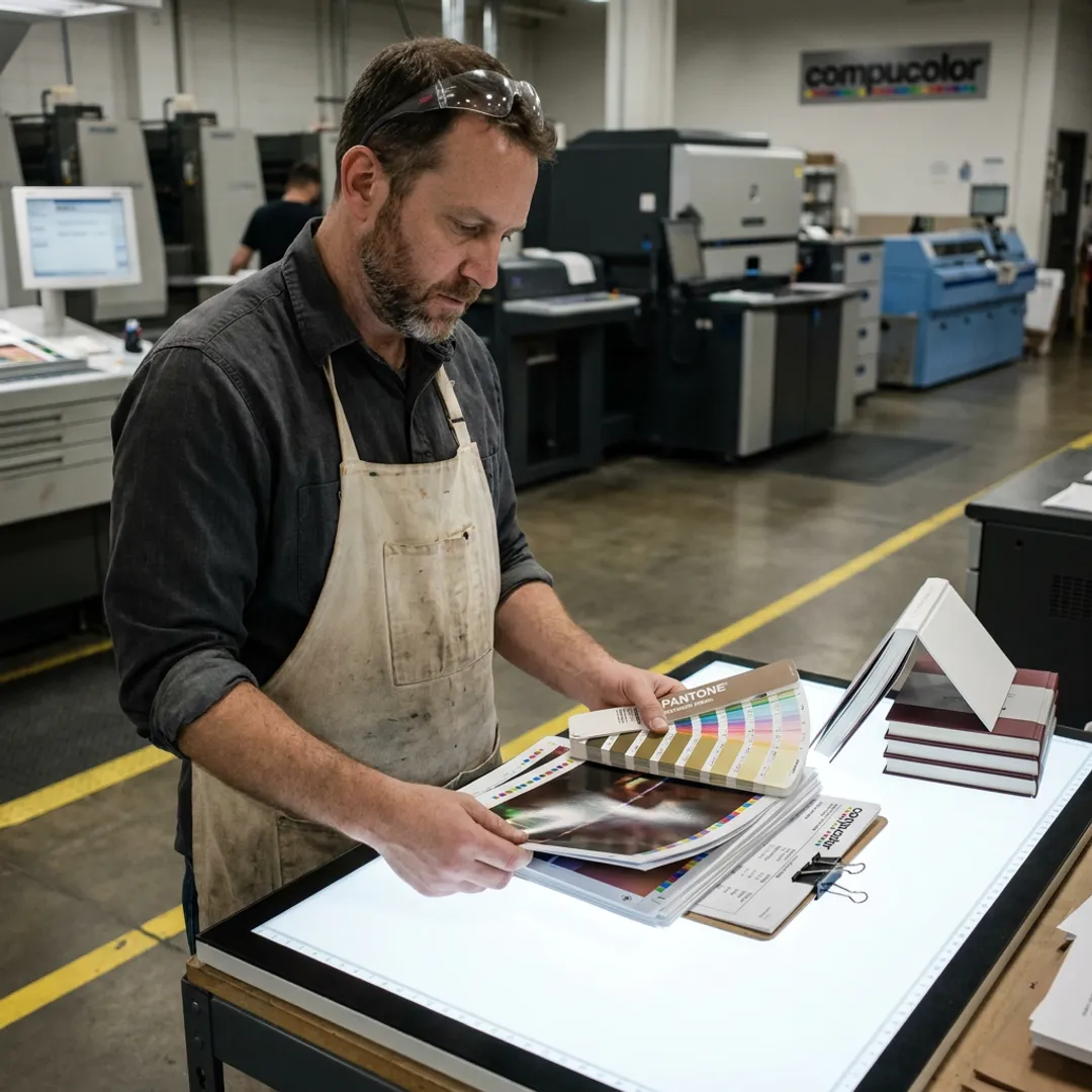 Full color book proofs and print equipment