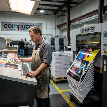 Offset press producing large format printed materials