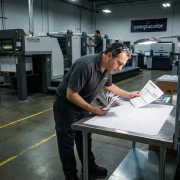 Printer preparing die cut booklet production