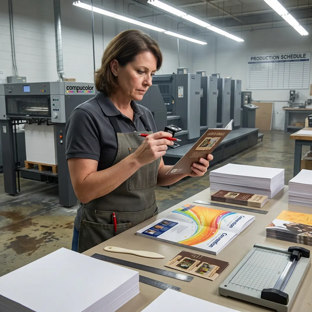 Brochure printing production process
