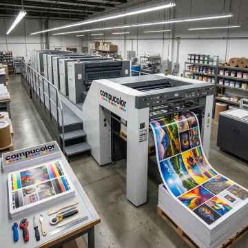Custom posters being printed