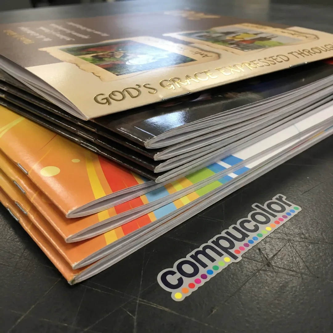 Premium printed brochures with finishing details