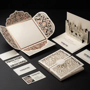 Custom laser die cut paper pieces