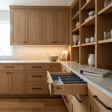 Custom cabinetry and millwork in a modern home