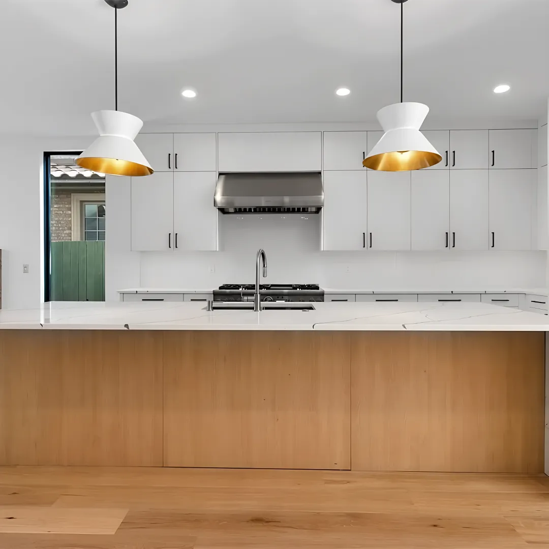 Designer reviewing kitchen remodel plans