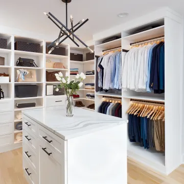Cabinet designer planning built-in laundry hamper drawers