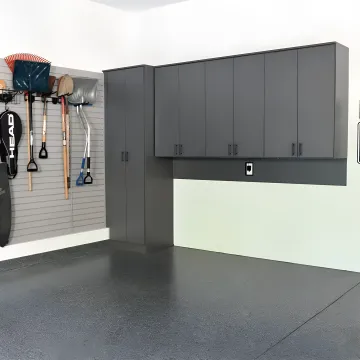 Designer planning garage storage cabinets