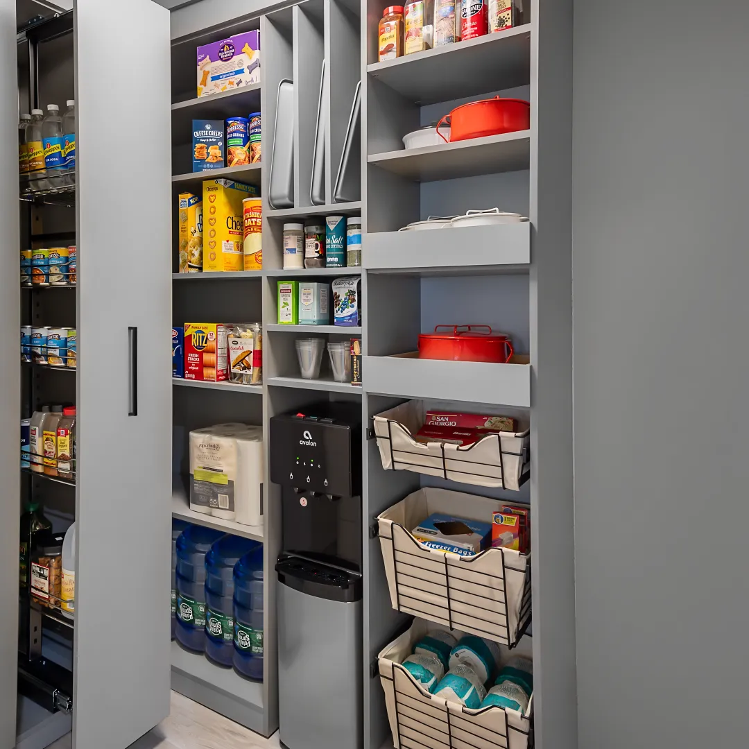 Custom organized kitchen pantry
