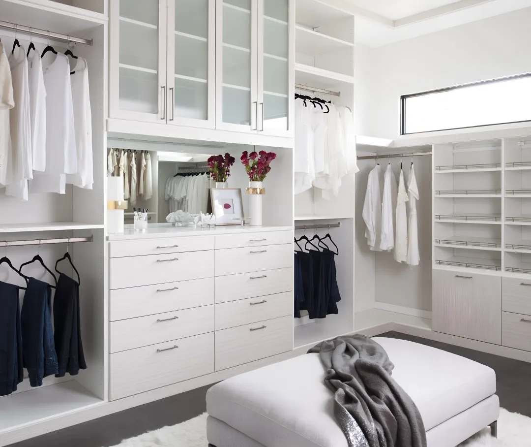 Designer reviewing custom closet plans