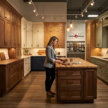 Custom kitchen cabinetry with designer finishes