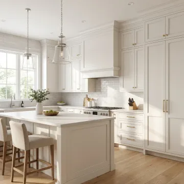 Custom kitchen with locally made cabinets and island