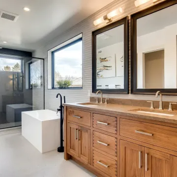 Custom bathroom vanity in a Loveland home