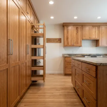 Custom kitchen cabinets in a finished home
