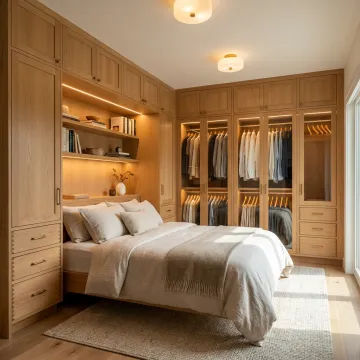 Custom bedroom built-in wardrobes and cabinets