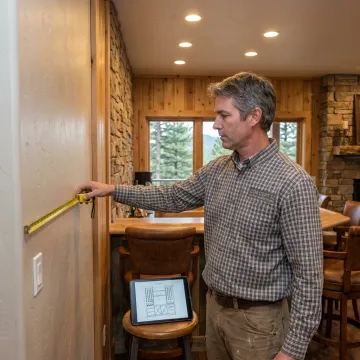 Designer measuring space for custom wine storage