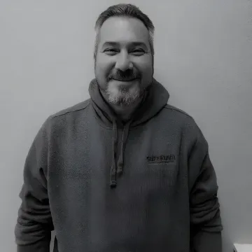 Portrait of Louie Romero, Shop Foreman at Concept 32 Custom Cabinet Studio