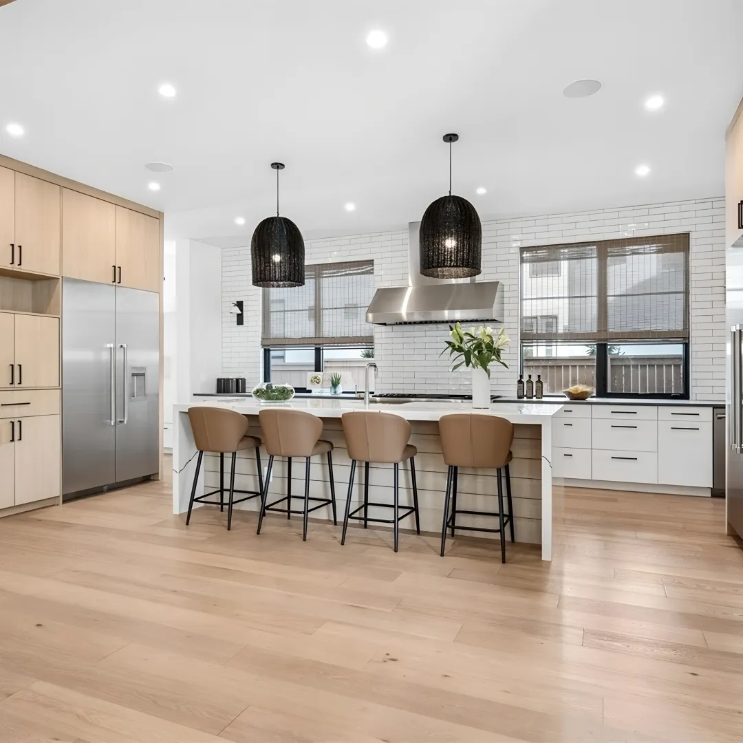 Custom kitchen cabinets in a finished home