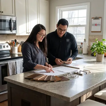 In-home design consultation for custom cabinetry