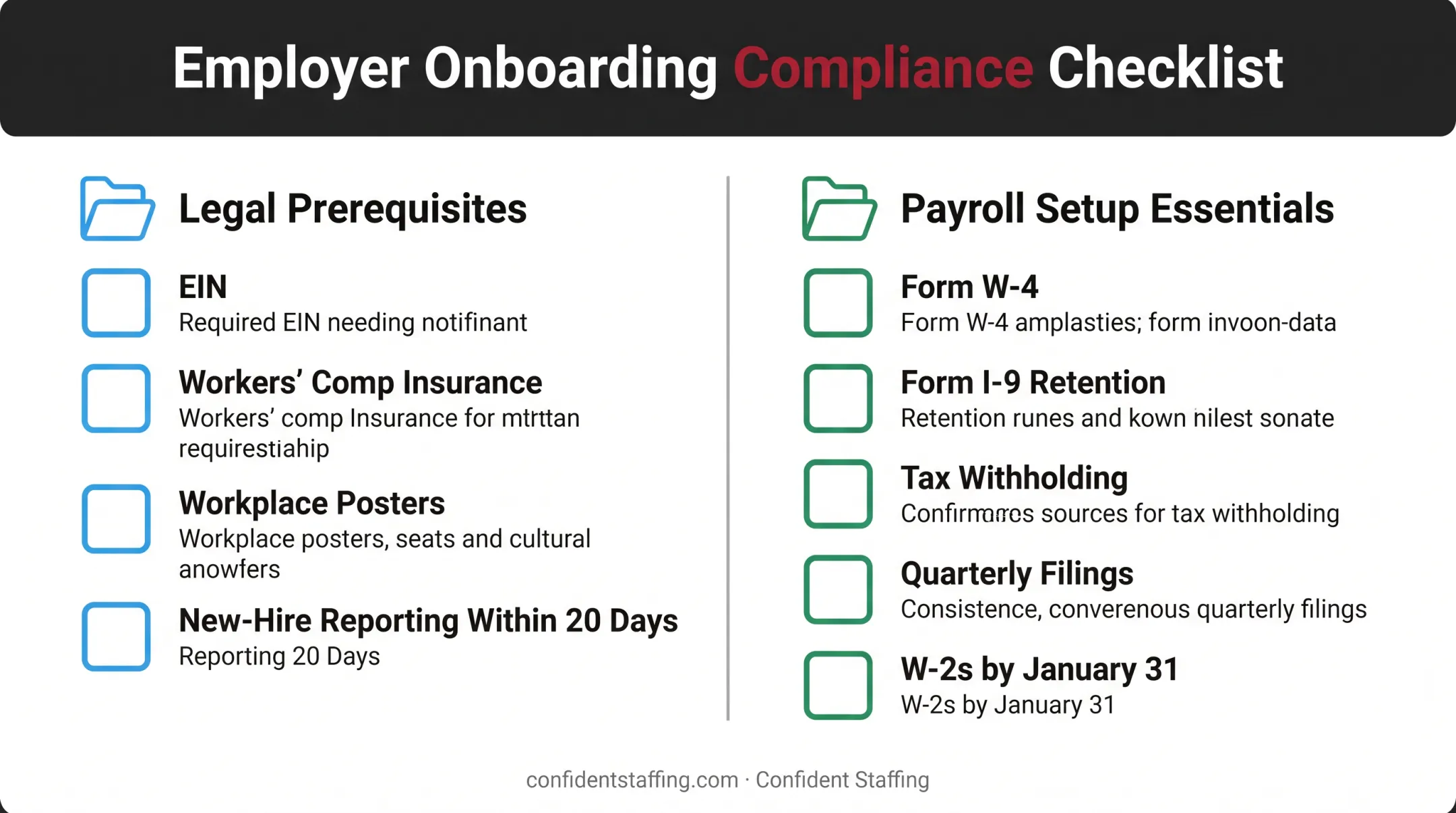 Small business payroll and legal compliance checklist before first hire