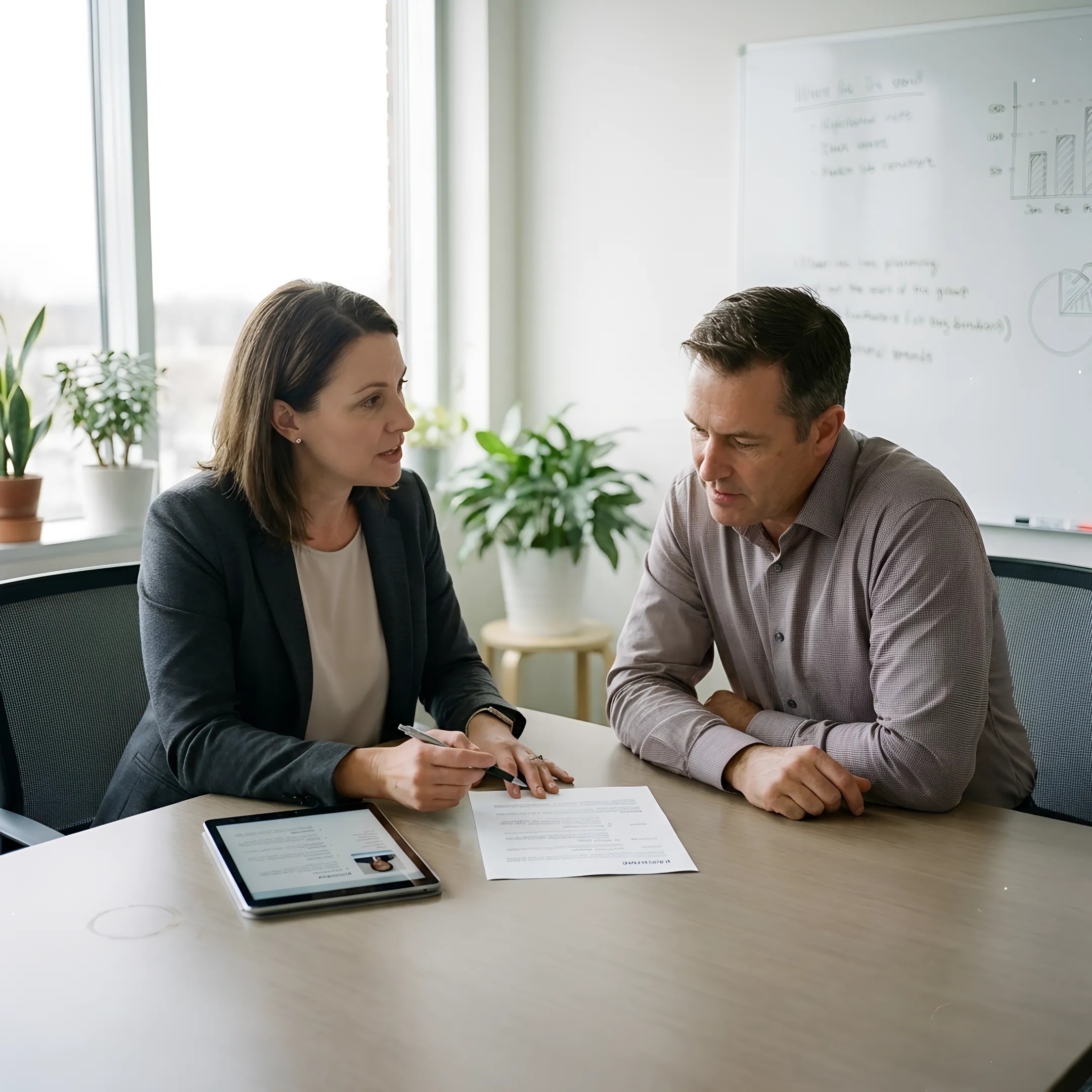 Staffing specialist reviewing candidate qualifications