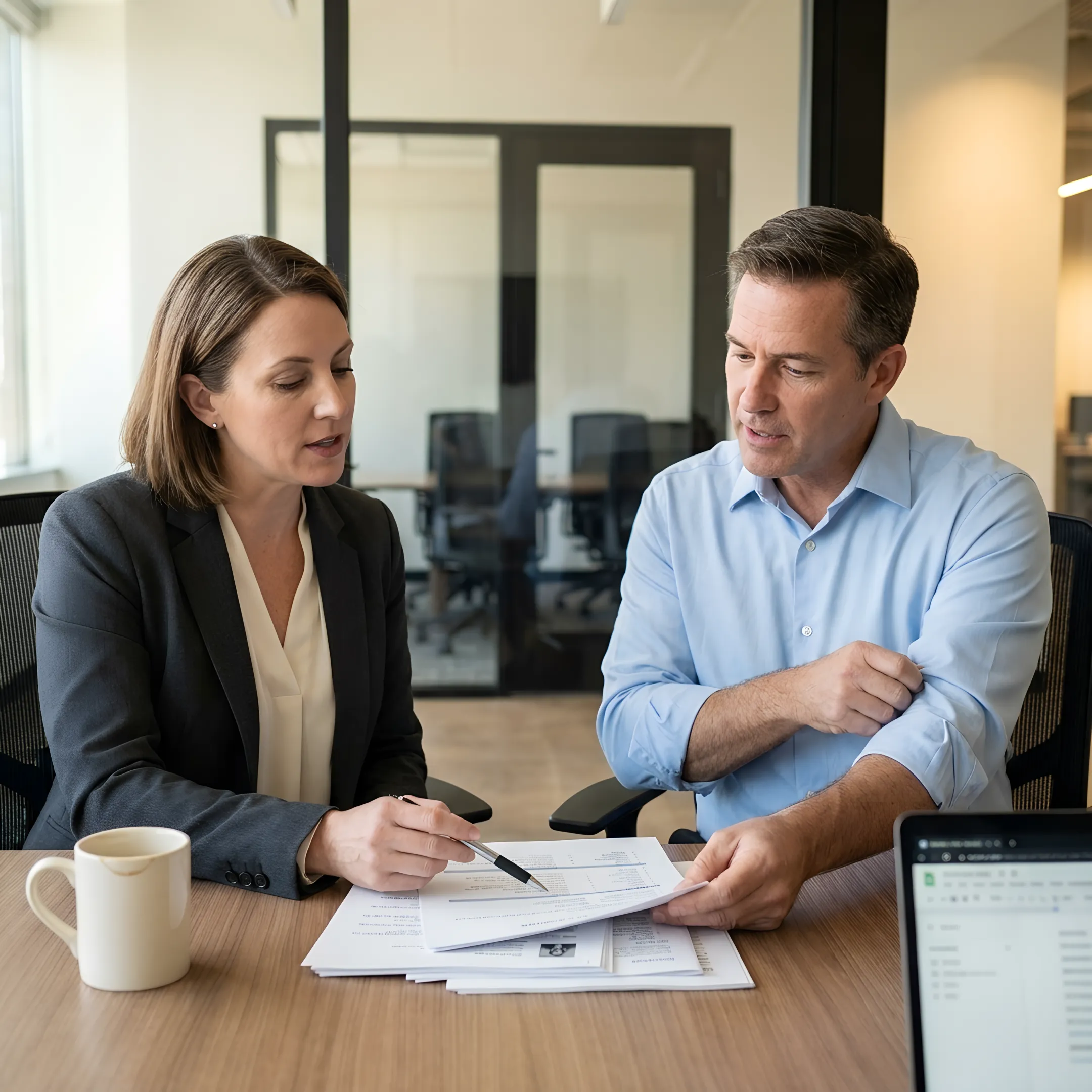 Recruiter reviewing candidate profiles