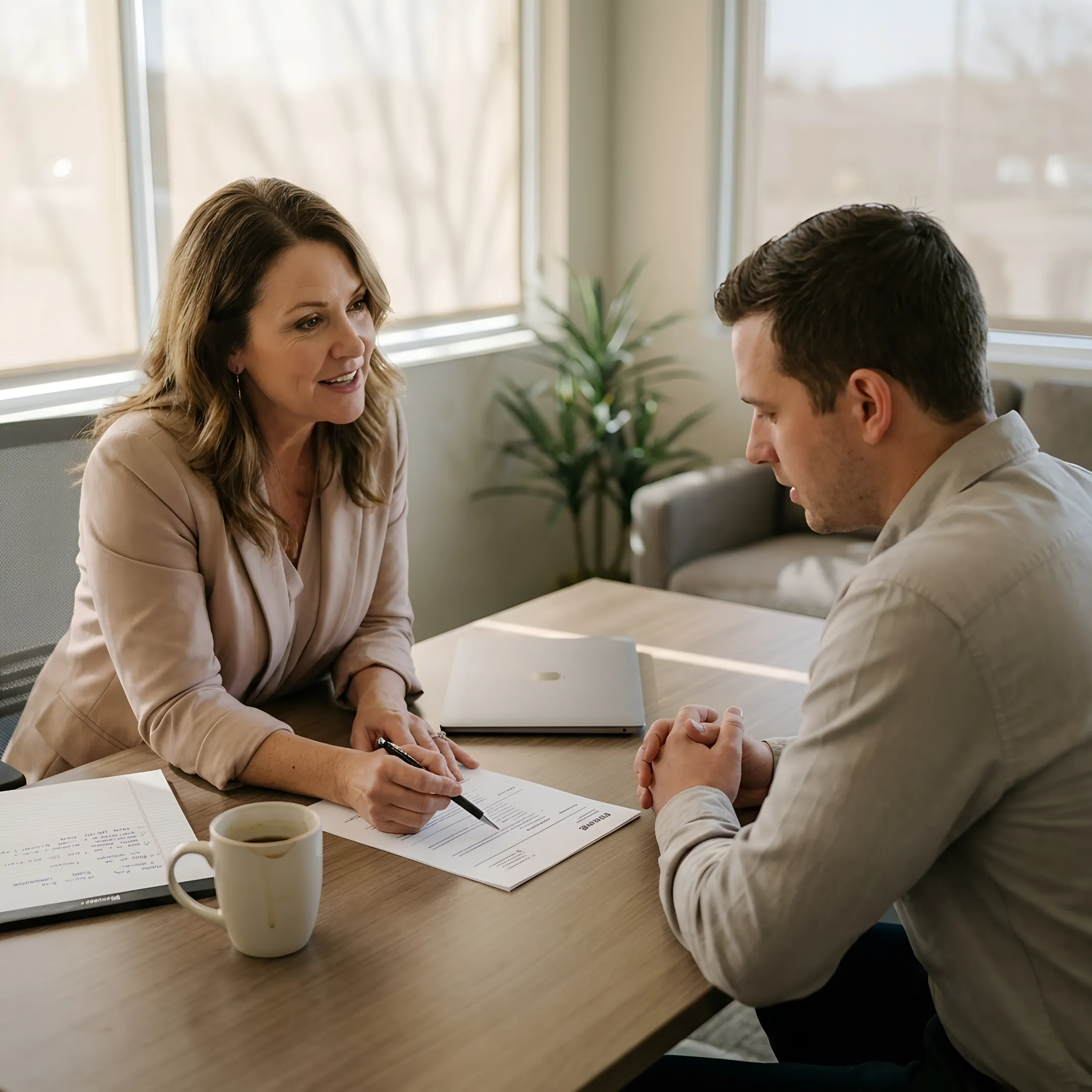 Recruiter reviewing a candidate resume