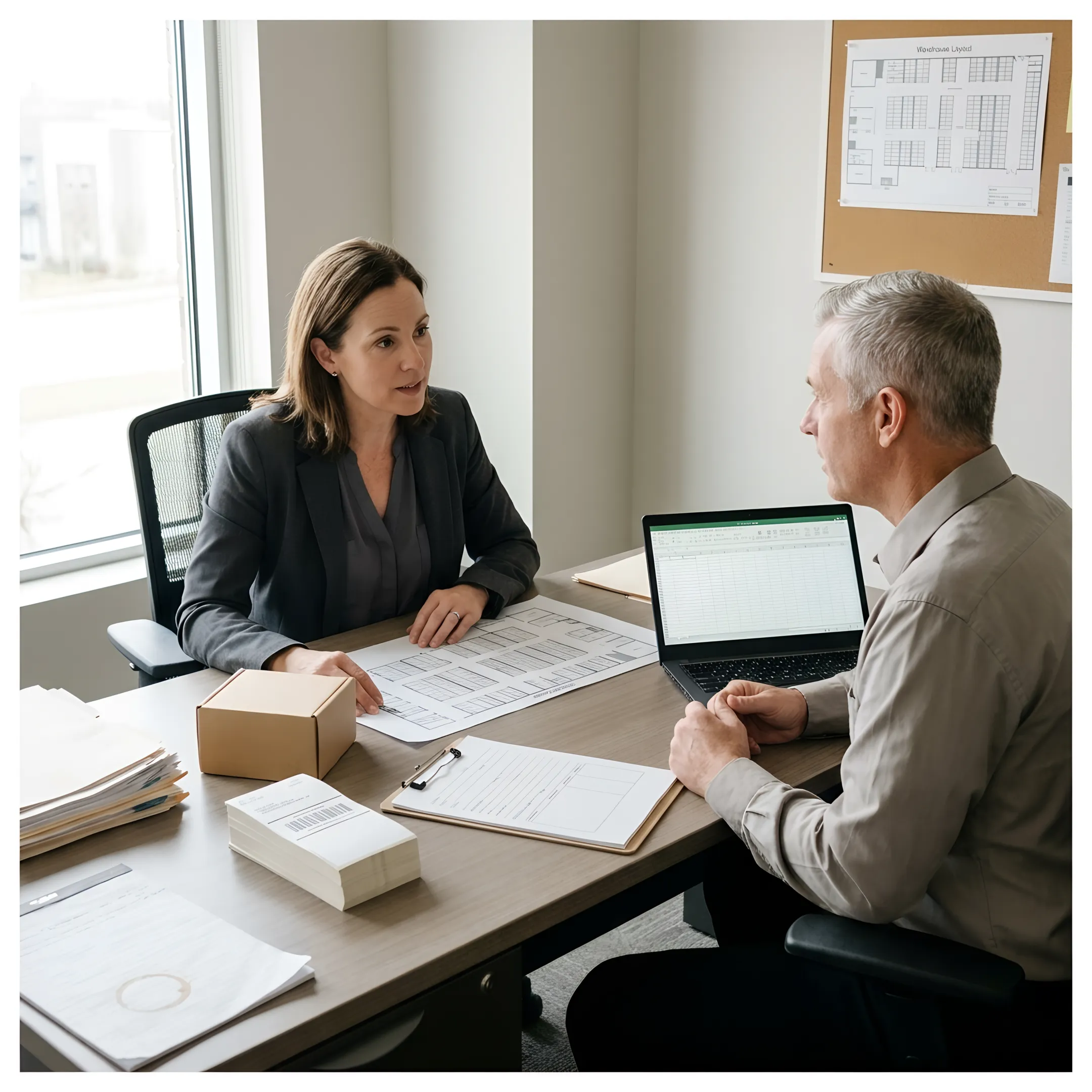 Recruiter interviewing logistics candidate