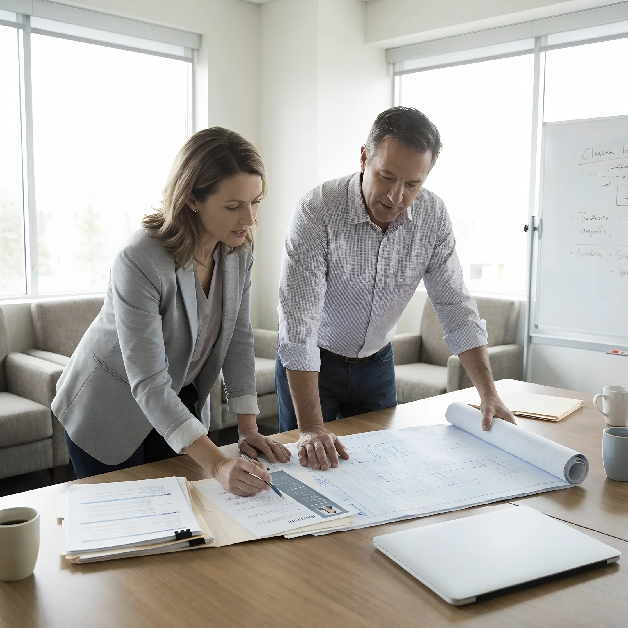 Recruiter and engineering manager reviewing candidate profiles