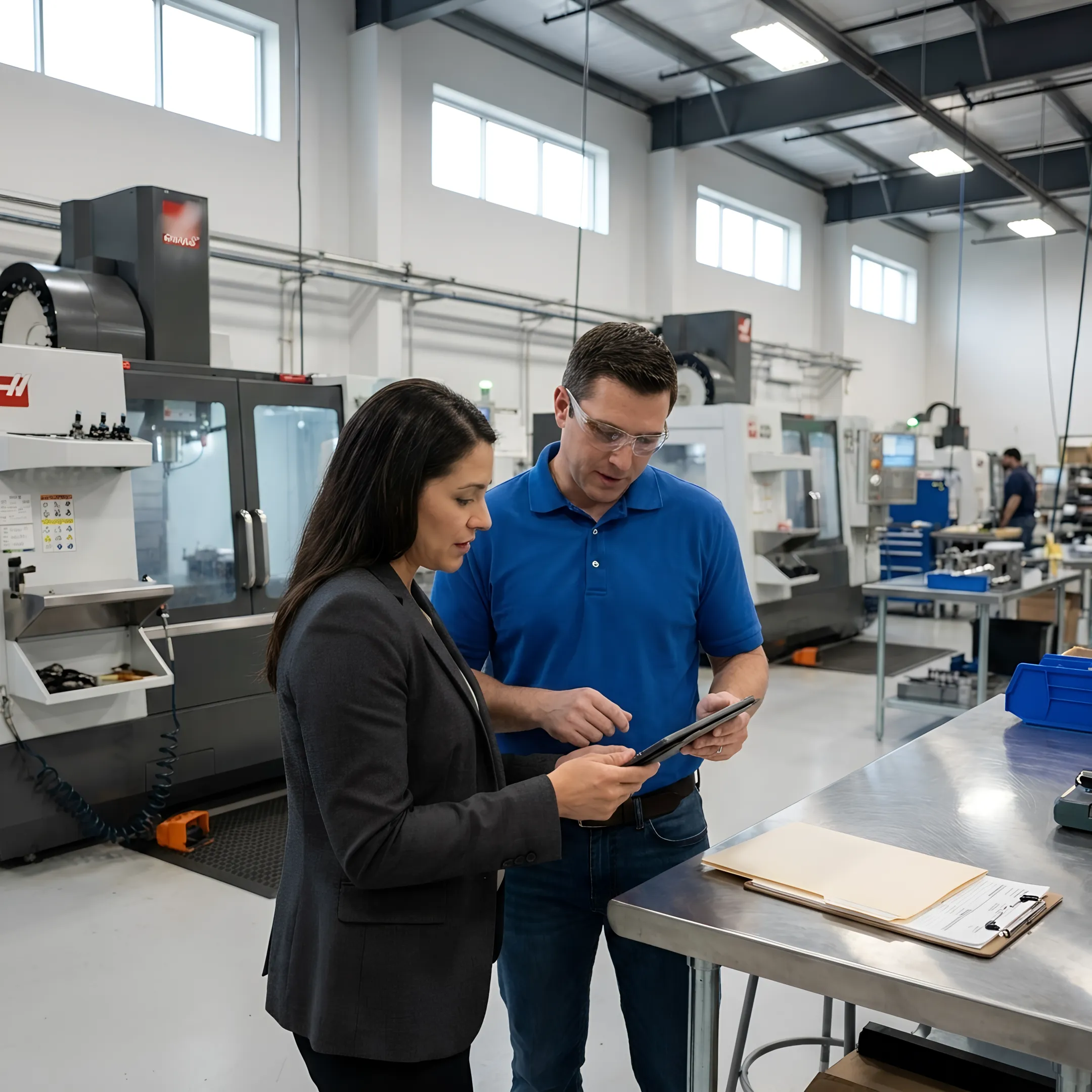 Recruiter meeting with manufacturing manager